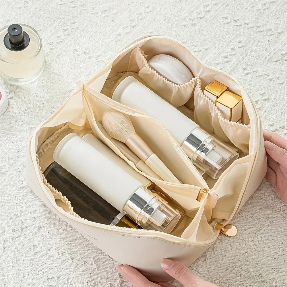 Trousse De Toilette Blanche– Pochette Cosmetique Voyage Pratique