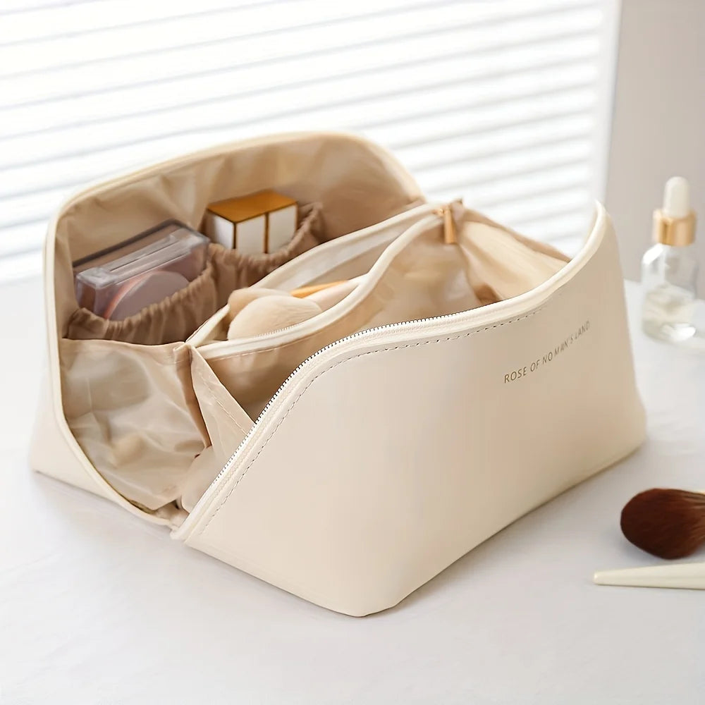 Trousse De Toilette Blanche– Pochette Cosmetique Voyage Pratique