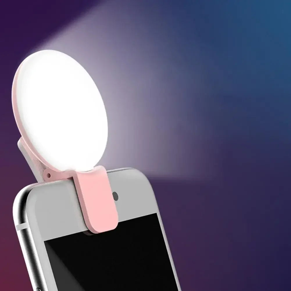 Mini Anneau Lumineux LED pour Selfies – 3 Niveaux de Lumière