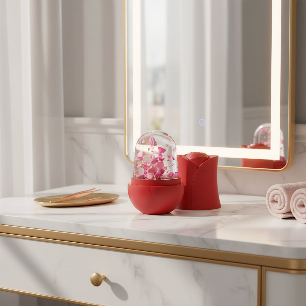 Ice Roller Visage – Sculpte, Décongestionne et Illumine la Peau