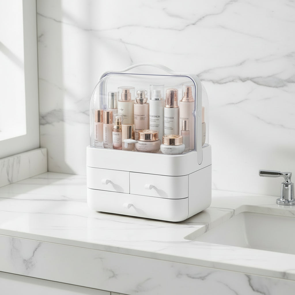 Organisateur de Maquillage à Double Ouverture – Grande Capacité 12L